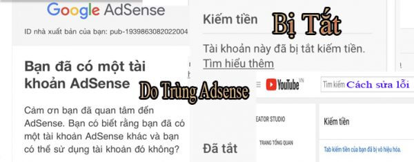 Nguyên nhân và cách xử lý bị tắt kiếm tiền do trùng Adsense缩略图