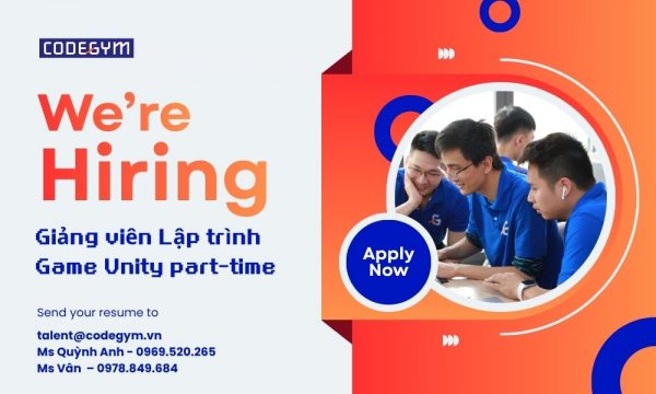 Tuyển dụng Giảng viên Lập trình Game Unity part-time tháng 04缩略图