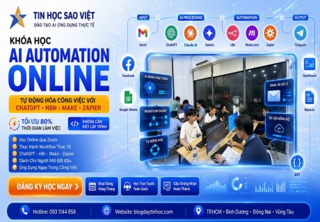 Khóa Học AI Automation Online Dành Cho Doanh Nghiệp, Cá Nhân, Giúp Tự Động Hóa Công Việc Và Chăm Sóc Khách Hàng缩略图